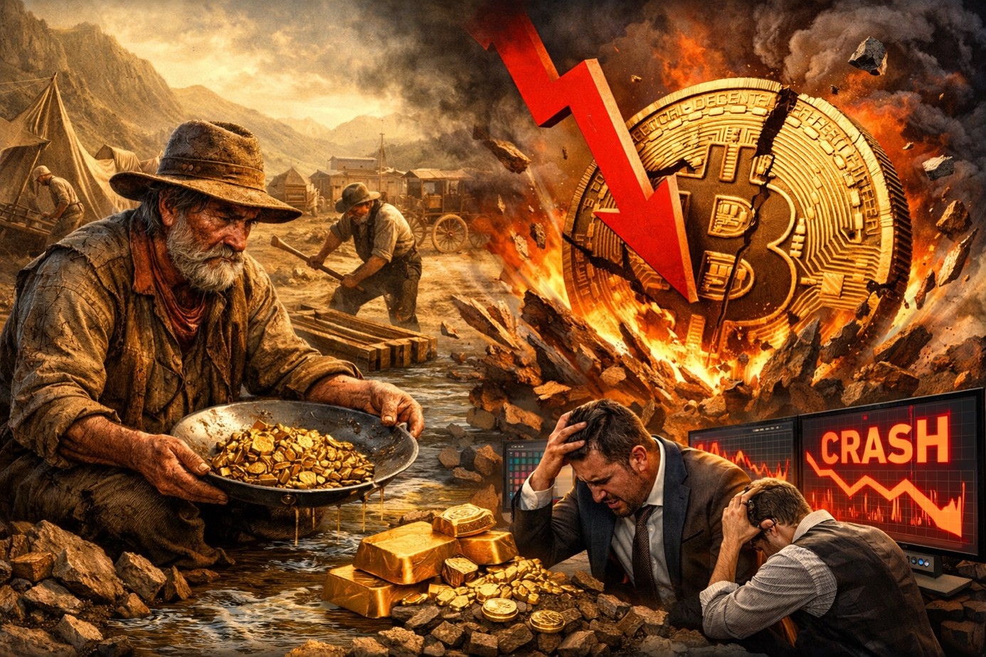 Goldrausch im 21. Jahrhundert: Wenn Bitcoin fällt, kehrt das Vertrauen ins Reale zurück