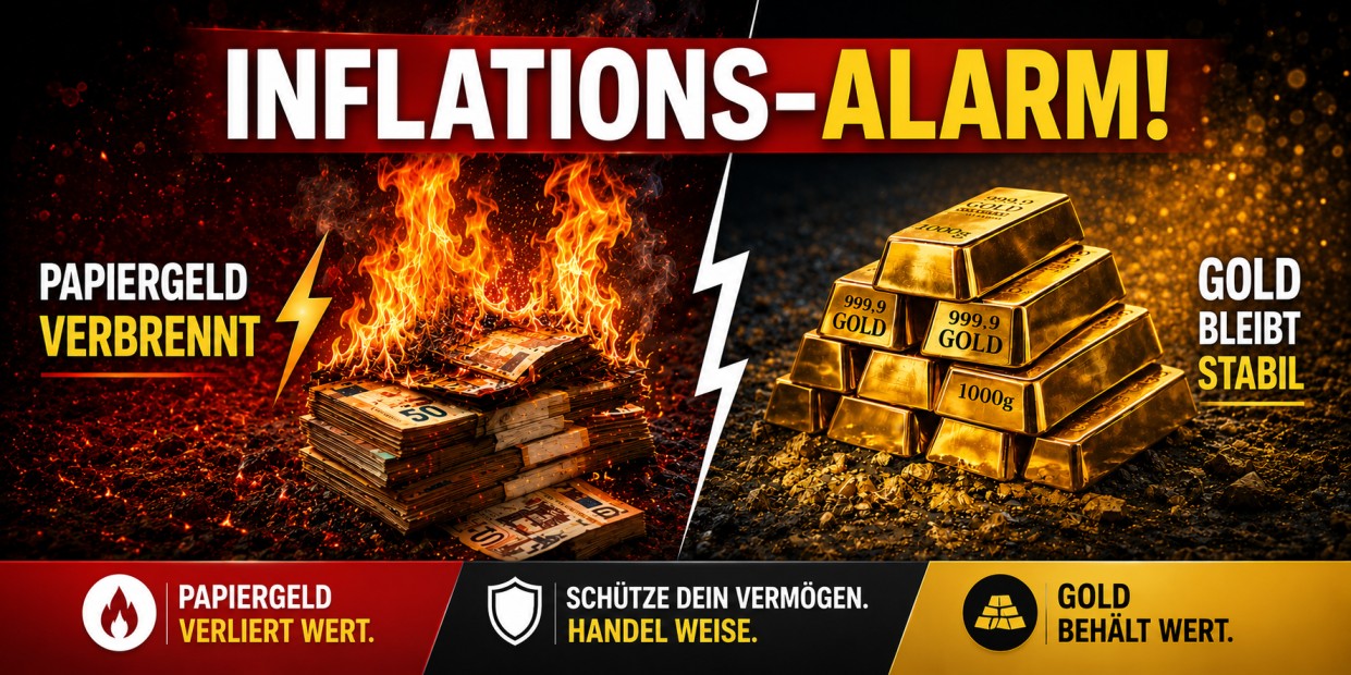 Inflation: Gefahr für unser Geld – und warum Gold davon profitieren kann