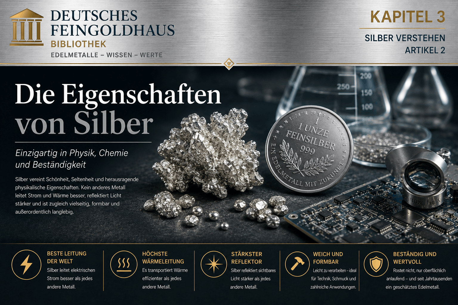 Die Eigenschaften von Silber