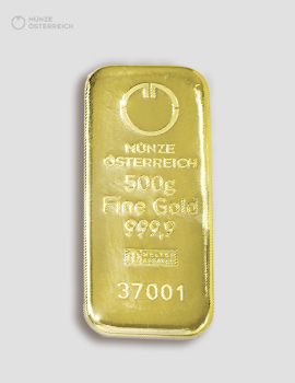 Goldbarren 500g Gussbarren Münze Österreich
