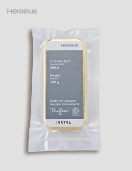 Goldbarren Gussbarren 500g