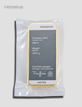 Goldbarren Gussbarren 1000g