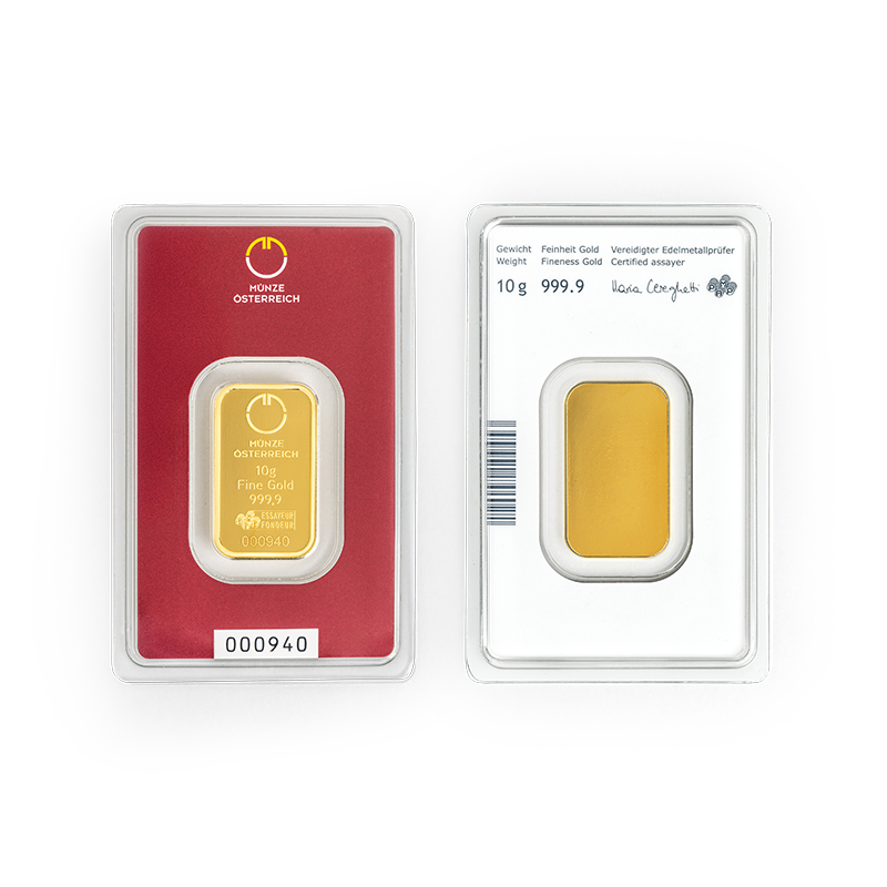 Gold bar 10g Austrian Mint